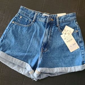 Zara Denim Mom Short